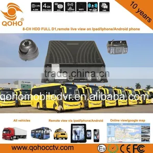 Vehicle 8-CH Mobile DVR 2TB HDD/SSD 4G Online For Bus GPS Google Map thumbnail-2