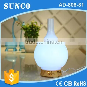 Natural Wood+glass Electric Aroma Diffuser Mini Ultrasonic Aroma Diffuser thumbnail-1