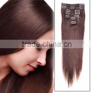 2015 Wholesale Cheap Clip on Human Hair Extension/top Quality With Low Price thumbnail-2