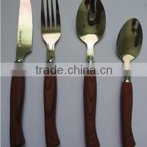 Machine Polish Wooden Handle Cutlery Set thumbnail-1