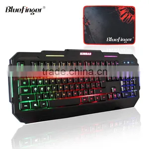 Factory Cheaper USB Wired Seven Color Backlit Gaming Keyboard thumbnail-1