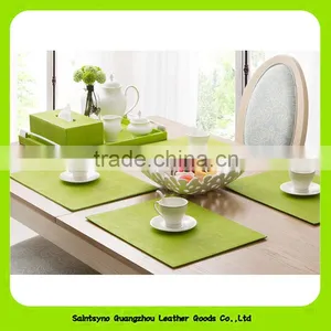 No-clean Anniversary Black Waterproof Synthetic Leather Coasters 16026 thumbnail-2