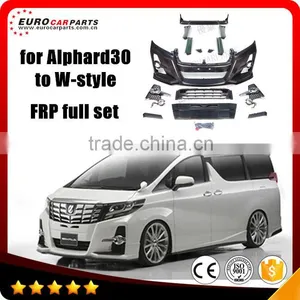 AL30 W-style Body Kits Fit for TY MPV for Alphard30 to W-style FRP Material Full Set thumbnail-3
