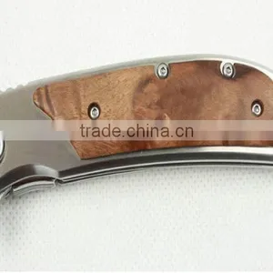 OEM Outdoor Hunting Knife With Wooden Handle thumbnail-3