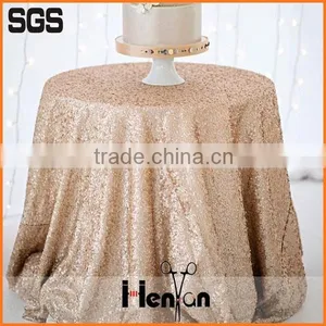 Wholesale Custom White Table Clothes Wedding Sequin thumbnail-1