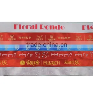 New Style Polyester Fabric Printed Ribbon / Custom Printed Satin Ribbon thumbnail-1