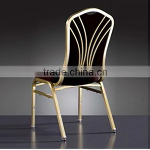 Used Stackable Upholstered Hotel Dining Chairs,antique Metal Frame Hotel Banquet Chair thumbnail-3