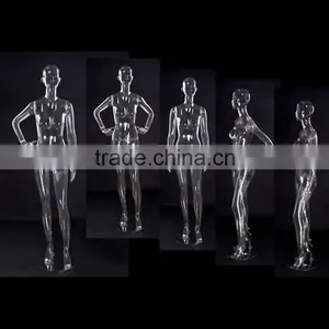 Full Body Transparent Display Mannequin Female Plastic Manikin thumbnail-2