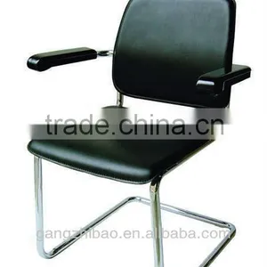 Metal Base With Pvc Black Chair Office Guest AH-68 thumbnail-6
