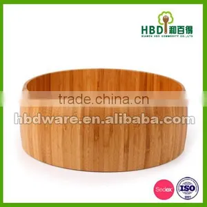 High Quality Wood Round Salad Bowl Wholesale thumbnail-2