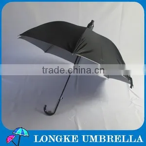 23" Black Straight Umbrella,UV Against and With Water Drop Cover thumbnail-2