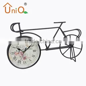 Home Decorate Metal Bicycle Desk Clock thumbnail-1