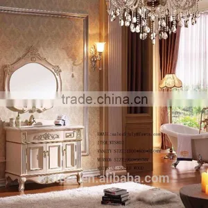 Classic Bathroom Vanity in Small and White With Single Sink WTS343 thumbnail-2