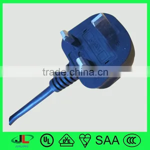 Right Angle AC Power Plug BS Approved 3 Pin Electric Cord Plug With Fuse thumbnail-1