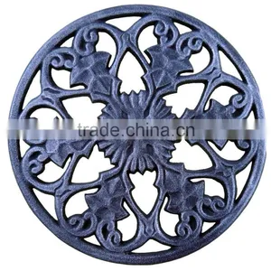 Round Antique Cast Iron Trivets thumbnail-1