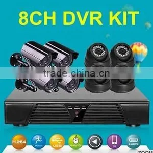 Cctv Camera hd Cvi Camera 8ch 720P CVI Kit HDMI 1 Mp 4 Indoor Dome and 4 Outdoor Bullet CCTV Video Cameras Kit thumbnail-1