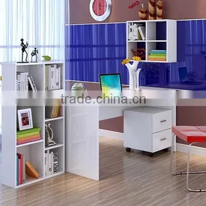 Hot Sale Factory Outlets Center Wooden Kids Study Desk With Bookcase thumbnail-1
