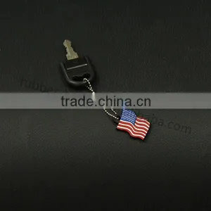 The American Flag Shaped 2d Cheap Custom Soft Pvc Keychain thumbnail-4