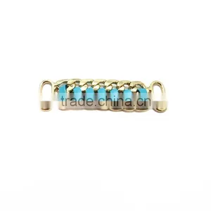 Gold Metal Flat Link Decorative Chain thumbnail-4