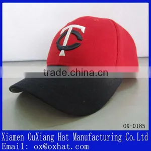 Black Hats Red Golf Cap With 3D Letter Embroidery thumbnail-1