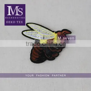 Fancy Design Brown Color Insect Sew on Embroidery Patch for Clothes thumbnail-1