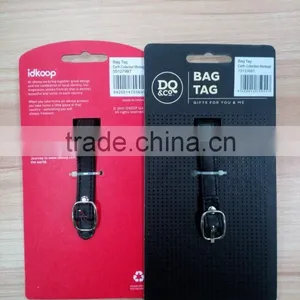 China Factory Custom Made Leather Luggage Tag thumbnail-3