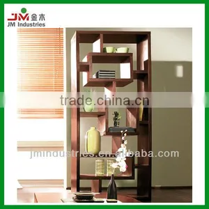 High Quality Mahogany Tall Wood Display Cabinet for Living Room thumbnail-1