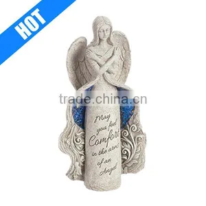 Customized Handmade Decorative Polyresin Angel Figurines With Light thumbnail-1