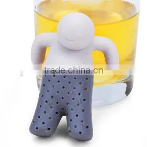 Tea Filter Tea Bags Bath Villain Silicone Tea Strainer Creative Tea thumbnail-2