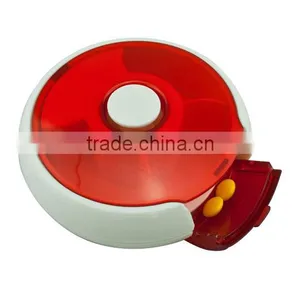 Round Plastic Pill Box With Lock (3 Compartment) thumbnail-1