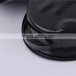 Best Kitchen Tool Oval Enamel Microwave Baking Pan With Lid thumbnail-3