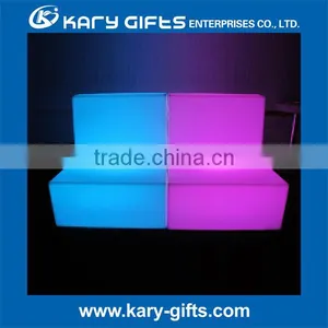 Plastic Material RGB Color Changing LED Light Sofa Set, Commercial Bar Furniture Bar Chair thumbnail-1