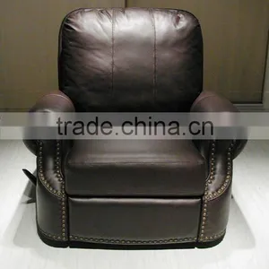 Genuine Leather One Seat Sofa. Very Comfortable and Beautiful Leather Sofa. High Quality Chesterfield Sofa B48125 thumbnail-1