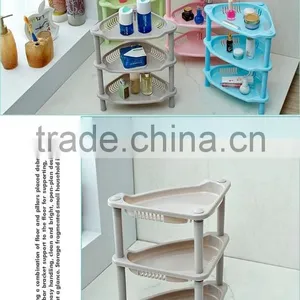 N504 3 Tiers Homeware Diaplay Plastic Storage Holder Bathroom Corner Rack Household Accessories thumbnail-4