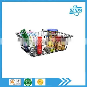 Hangzhou Supplier Fashion Metal Wire Mesh Hand Held Sundry Storage Basket/Shopping Basket thumbnail-1