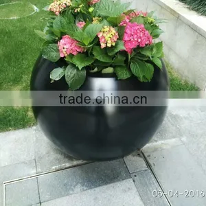 FO-186 Round Shape Fiberglass Flower Planter for Decor thumbnail-4