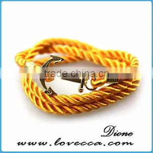 Cheap Handmade Customized Mens Anchor Bracelet, Nautical Rope Bracelet thumbnail-3