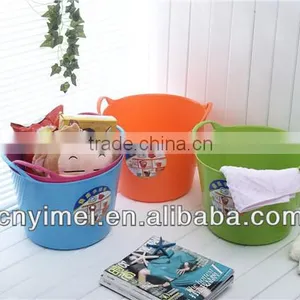 Laundry Basket PE Plastic Laundry Basket Plastic Laundry Basket With Handle thumbnail-1