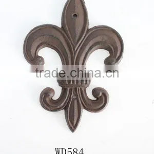Beautiful Cast Iron FLEUR DE LIS Wall Decor Sign Plaque thumbnail-1