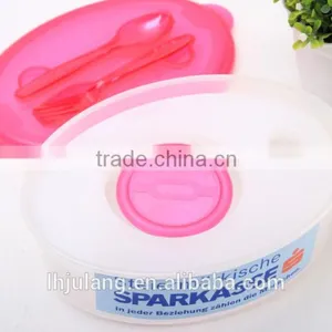 BPA-FREE Plastic Salad Lunch Box Set With Ice Pack Dressing/Food Grade Plastic Lunch Box Set With Fork thumbnail-3