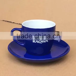 Blue 170ml Ceramic Cup and Saucer thumbnail-1
