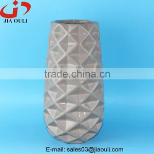 2016 Hot Sale Home Decoration Grey Ceramic Tall Vase, Chinese Flower Vase thumbnail-1