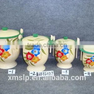 Ceramic Sugar Pot With Spoon thumbnail-1