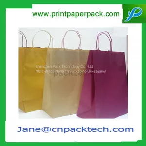 Fashion Kraft Paper Gift Cardboard Packing Bags Promotional Carrier Shopping Bag thumbnail-1