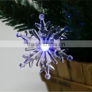 Led 7colors Light Plastic Acrylic Christmas Snowflake Ornament thumbnail-1