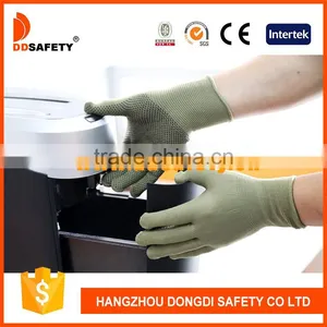 Hot Sale From Ddsafety 13 Gauge Bamboo Green Nylon Polyester Seamless Knitted With PVC Gloves thumbnail-1