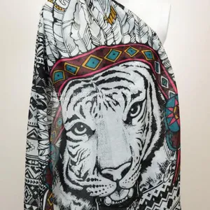 Fashion Animal Printing Polyester Pashmina Scarf Shawl Wraps Factory thumbnail-2