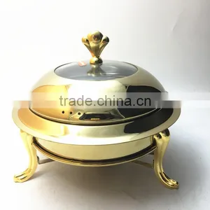 Gold Stainless Steel Chafing Dish / Chafer / Buffet Warming Dish thumbnail-1