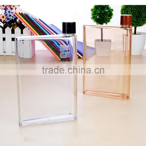 420ml Water Transfer A5 MEMO Notebook Square Bottle Sport Hiking Tour Clear Plastic Water Bottle Drinkware thumbnail-3