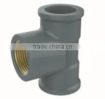 HIGH QUANLITY FEMALE TEE COPPER THREAD OF PVC DIN STANDARD FITTINGS FOR WATER SUPPLY thumbnail-1
